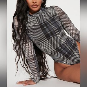 Plaid bodysuit